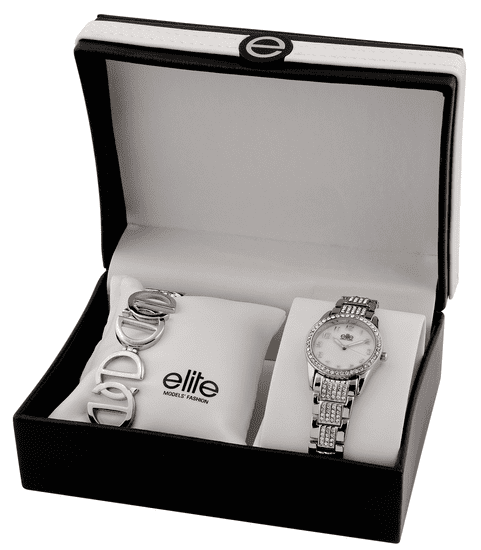 Elite Models dámská sada hodinek a náramku E54114-201