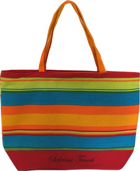 DUE ESSE Plážová taška s barevnými pruhy C