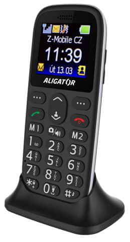 Aligator A510 Senior černý + stol. nab. - rozbaleno