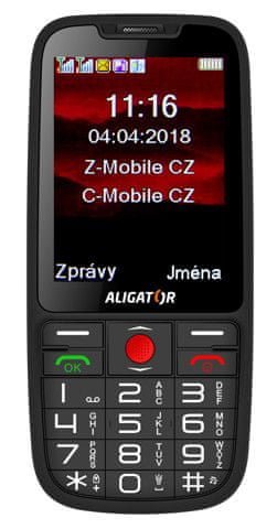 Aligator A890 GPS Senior, černý - zánovní