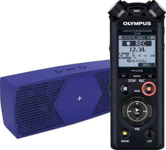 Olympus LS-P4 + Bluetooth reproduktor a kabel ZDARMA! - rozbaleno