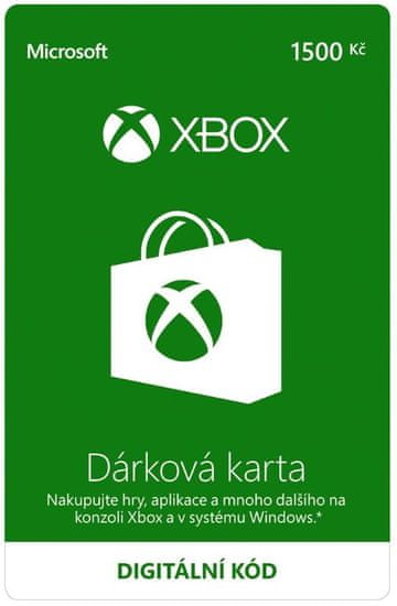 Microsoft Xbox - Dárková karta 1500 Kč (K6W-01250) - elektronicky