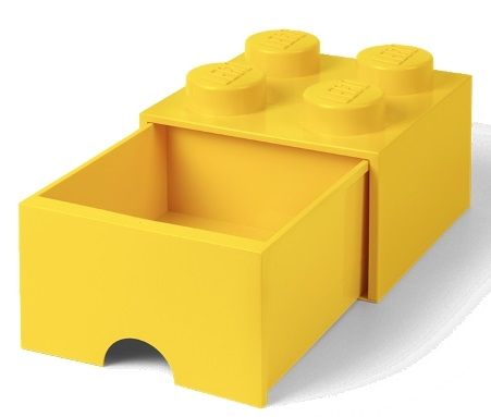LEGO Úložný box 4 s šuplíkem žlutá