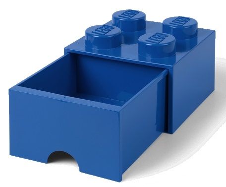 Levně LEGO Úložný box 4 s šuplíkem modrá