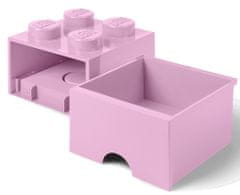 LEGO Úložný box 4 s šuplíkem světle růžová