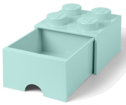 Levně LEGO Úložný box 4 s šuplíkem aqua