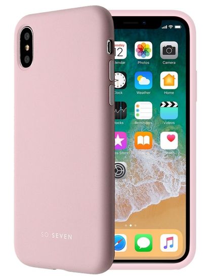 SO SEVEN Smoothie Silikonový Kryt pro iPhone X/XS SSBKC0033, růžový