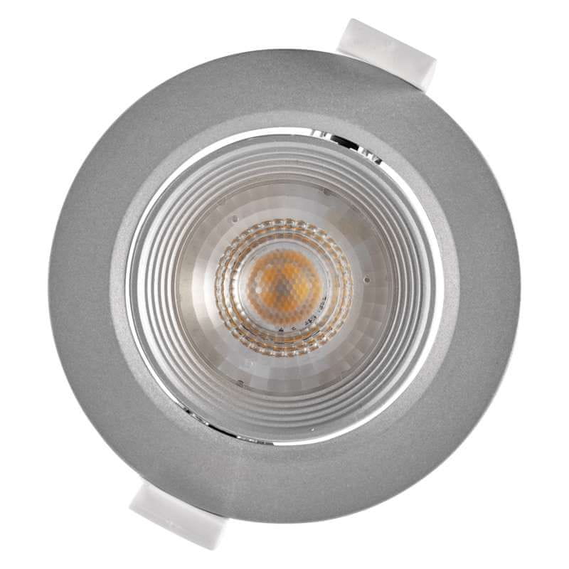 Emos LED bodové svítidlo stříbrné, kruh, neutrální bílá (7 W)