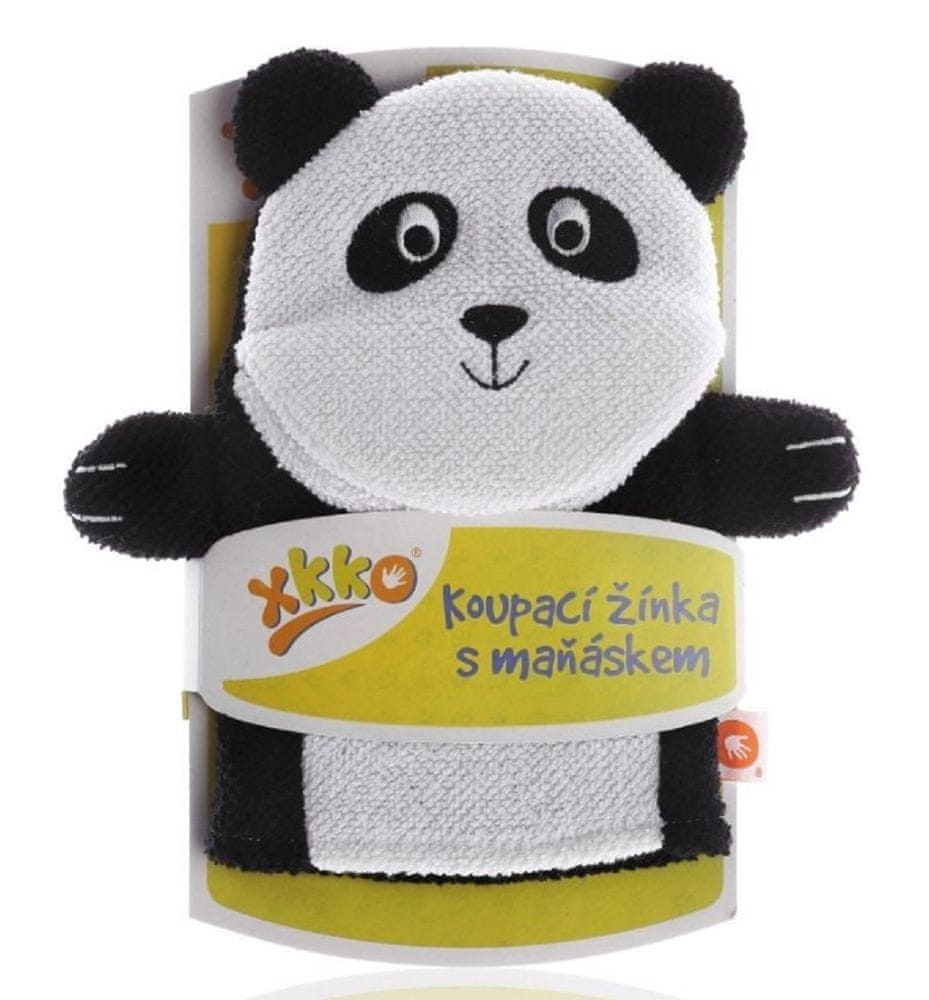 Levně XKKO Žínka s maňáskem Panda - bílá