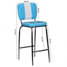 Bruxxi Barová židle Elvis, modrá