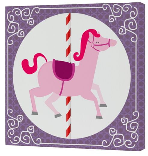 mr.Fox Nástěnný obraz Spit Spot - růžový kůň, 27x27 cm
