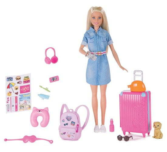 Mattel Barbie Cestovatelka Blondýna