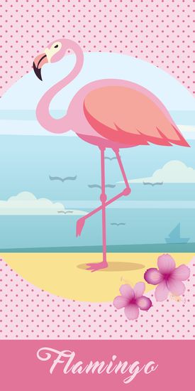 Carbotex Dětská osuška Flamingo