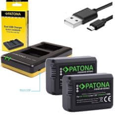 PATONA Nabíječka Foto Dual Quick Sony NP-FW50 + 2× baterie 1030 mAh USB, PT1964B
