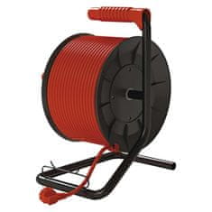 Emos PVC kabel na bubnu s vypínačem – 4 zásuvky, 50 m, 1,5 mm2 (1908045020)