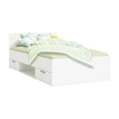 IDEA nábytek Multifunkční postel 90x200 MICHIGAN perleťově bílá