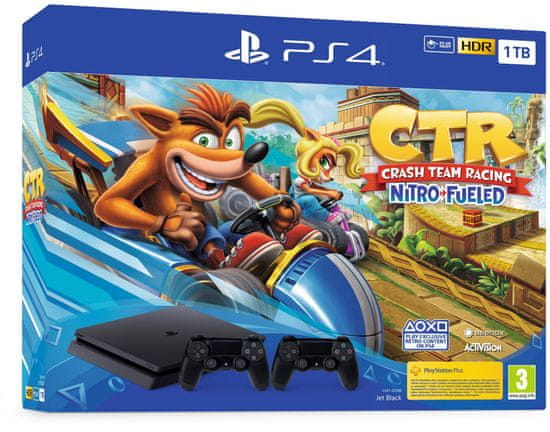 Sony Playstation 4 Slim - 1TB + Crash Team Racing + 2x ovladač