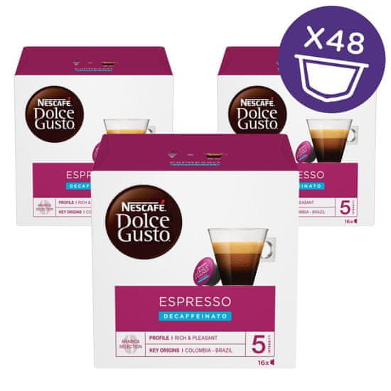 NESCAFÉ Dolce Gusto® kávové kapsle Espresso Decaffeinato 3balení