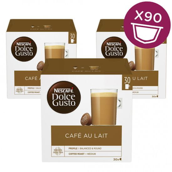 NESCAFÉ Dolce Gusto® kávové kapsle Café au Lait 3balení XXL