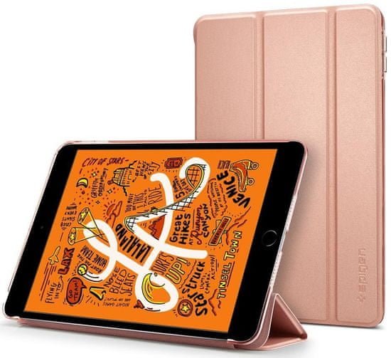 Spigen Ochranné pouzdro Smart Fold Case pro Apple iPad Mini 5 2019, zlatorůžové 051CS26113