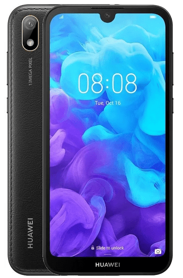 Huawei Y5 2019, 2 GB/16 GB, Modern Black - rozbaleno