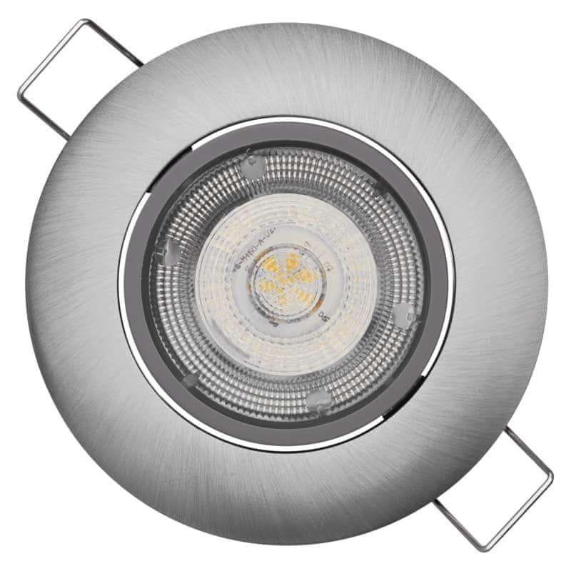 Levně Emos LED bodové svítidlo Exclusive stříbrné, 5W neutrální bílá
