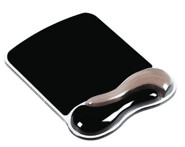 Opěrka zápěstí ke klávesnici Duo Gel pod myš, černá (62399) gelová odolná protiskluzová spodní strana ergonomická podložka pod zápěstí zápěstní podpora