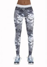 Bas Bleu Dámské sportovní legíny Code white-grey + Ponožky Gatta Calzino Strech, vícebarevné, XL