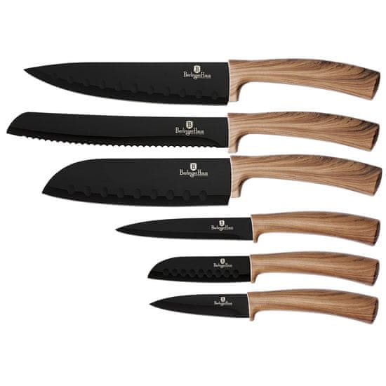 Berlingerhaus Sada nožů s nepřilnavým povrchem Forest Line Ebony Maple 6ks