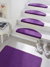 Hanse Home Sada 15ks nášlapů na schody: Fancy 103005 fialové, samolepící 23x65 půlkruh (rozměr včetně ohybu), sada 15 ks