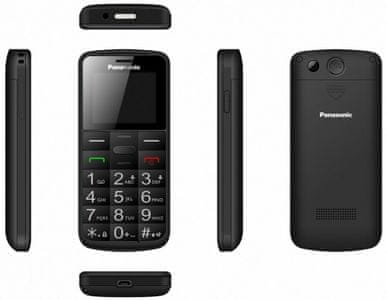 Panasonic KX-TU110EXB, mobil pro seniory, velká tlačítka, SOS tlačítko, jednoduché ovládání