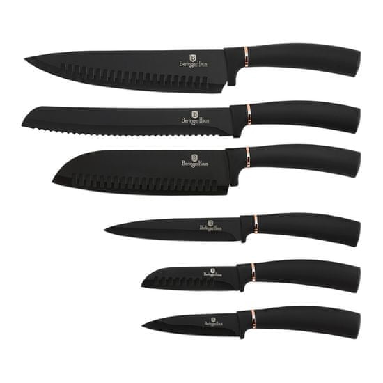 Berlingerhaus Sada nožů s nepřilnavým povrchem Black Rose Collection 6 ks
