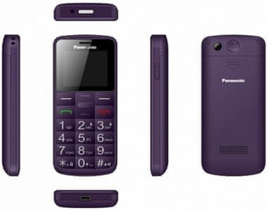 Panasonic KX-TU110EXV, mobil pro seniory, velká tlačítka, SOS tlačítko, jednoduché ovládání