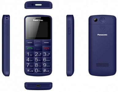 Panasonic KX-TU110EXC, mobil pro seniory, velká tlačítka, SOS tlačítko, jednoduché ovládání