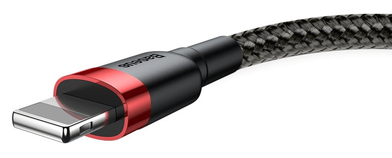 BASEUS Cafule datový kabel Lightning, 1 m, červeno-černá CALKLF-B19