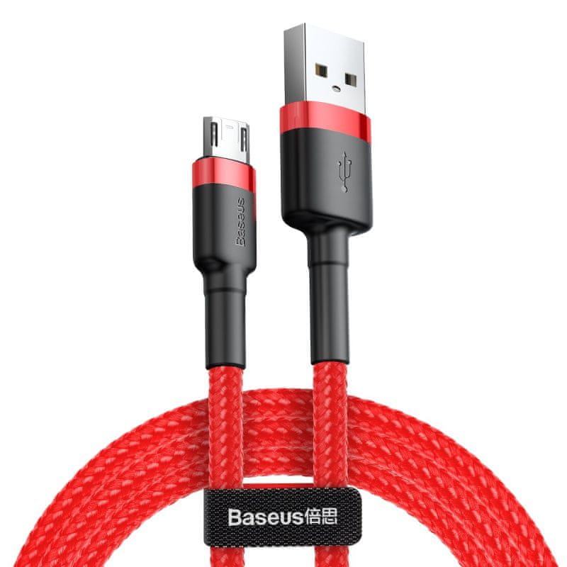 BASEUS Cafule datový kabel microUSB, 2 m, červená CAMKLF-C09