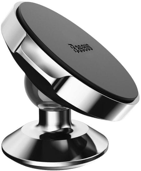 BASEUS Small Ears otočný magnetický držák telefonu na palubní desku auta SUER-B01, černý