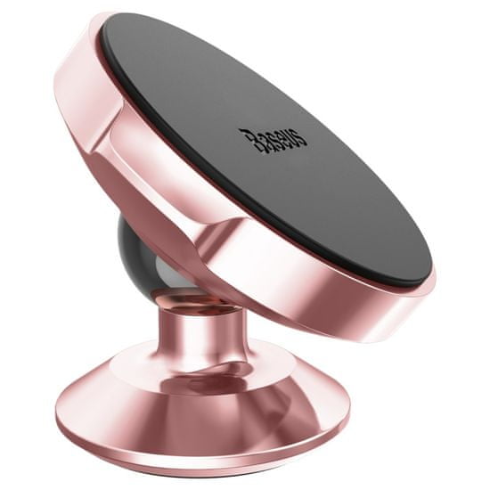 BASEUS Small Ears otočný magnetický držák telefonu na palubní desku auta SUER-B0R, růžovo-zlatý