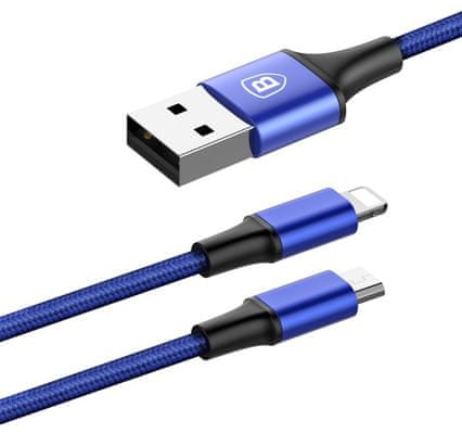 Nabíjecí a datový kabel Rapid 2v1, microUSB, Lightning