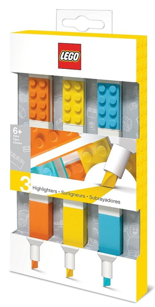 Levně LEGO Zvýrazňovače, mix barev - 3 ks