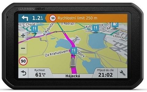 GPS navigace Garmin DezlCam 785T-D Lifetime Europe45, mapa Evropy s aktualizacemi, kamera, pro náklaďáky a autobusy, upozornění na radary