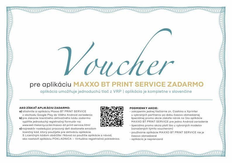 Voucher na aplikaci Maxxo BT Print service