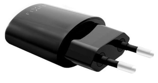 FIXED Síťová nabíječka s USB výstupem, 2,4A, černá, FIXC-U-BK