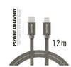 DATOVÝ KABEL SWISSTEN TEXTILE USB-C / LIGHTNING 1,2 M ŠEDÝ 71525202