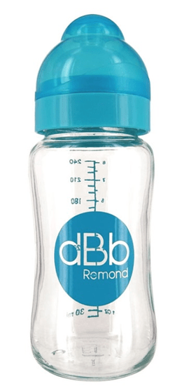 DBB Remond Dětská skleněná lahvička 240 ml se širokým hrdlem