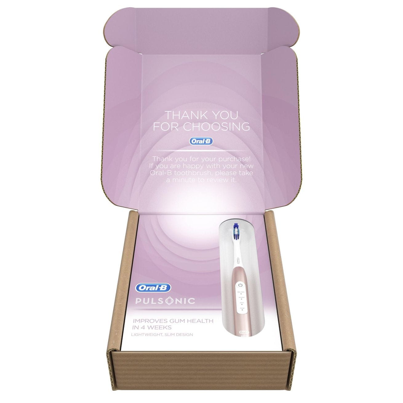 Oral-B Pulsonic Slim Luxe 4200 Rose Gold Ecom pack sonická technologie
