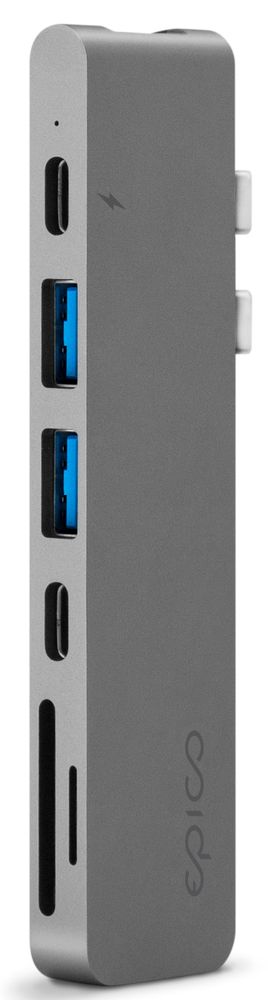 Levně EPICO USB Type-C PRO Hub Multi-Port - space grey/black 9915111900011