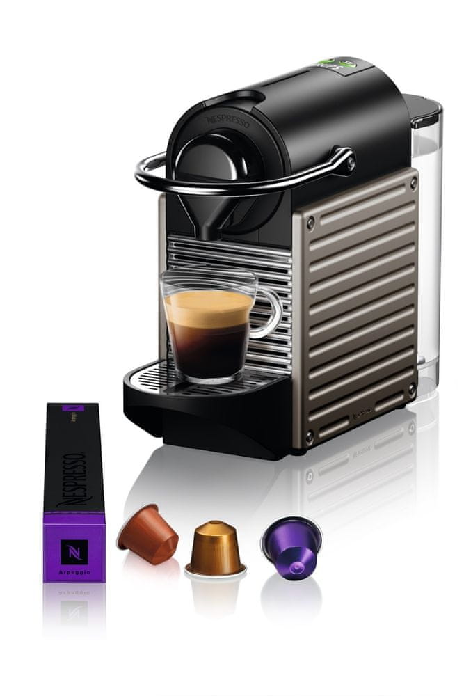 Nespresso kávovar na kapsle Krups Pixie Titanový XN304T10