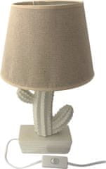 DUE ESSE Stolní lampa hnědá s bílým kaktusem 38 cm