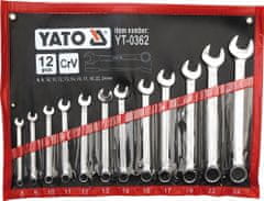 YATO Sada klíčů očkoplochých 12ks 8-24 mm